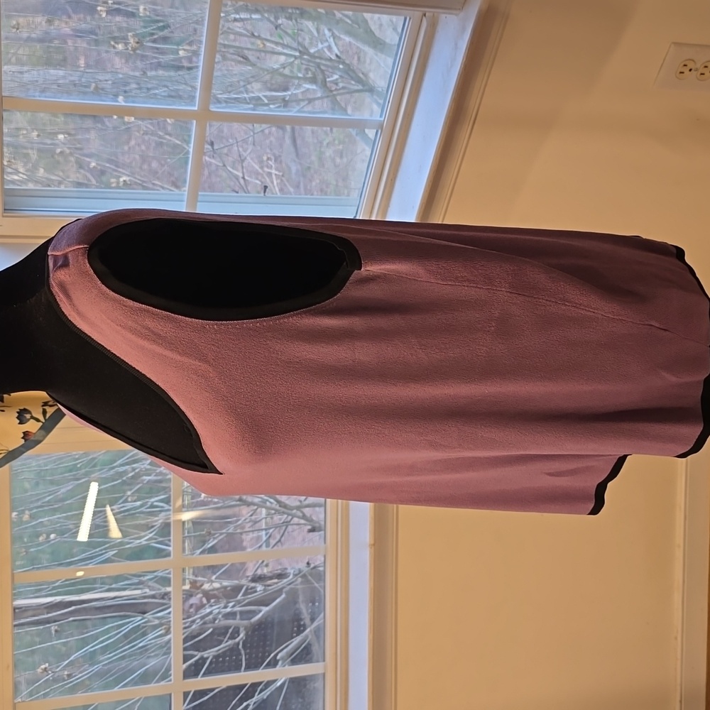 Dress Barn Tank Top Sweater Womens Size 18/20 Purple With Black Edging - Picture 3 of 8